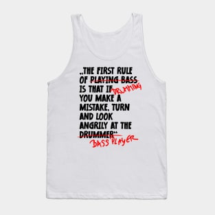 The First Rule Of Drumming Tank Top